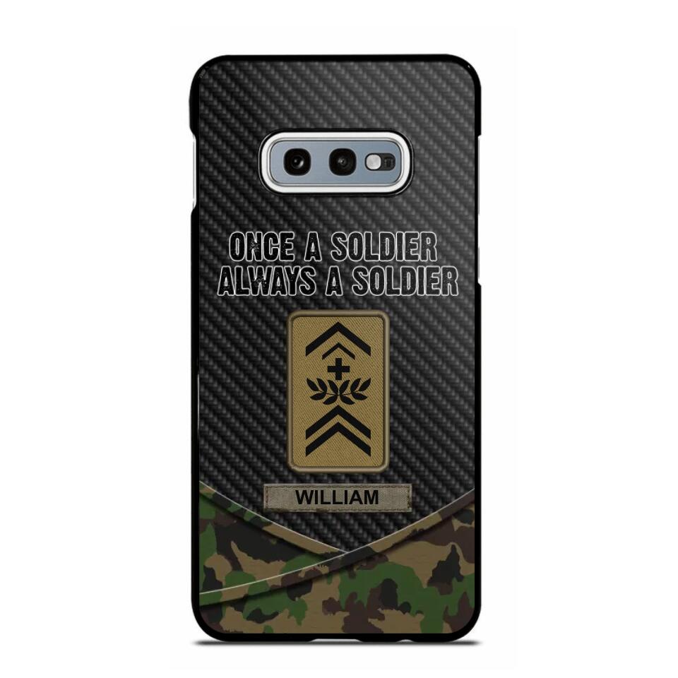 Personalized Swiss Once A Soldier Always A Soldier Camo Phonecase 3D Printed 23JAN-HY03
