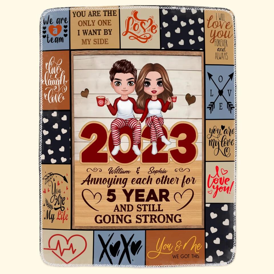 Personalized Couple You And Me We Got This Quilt Blanket Printed PNHQ0401