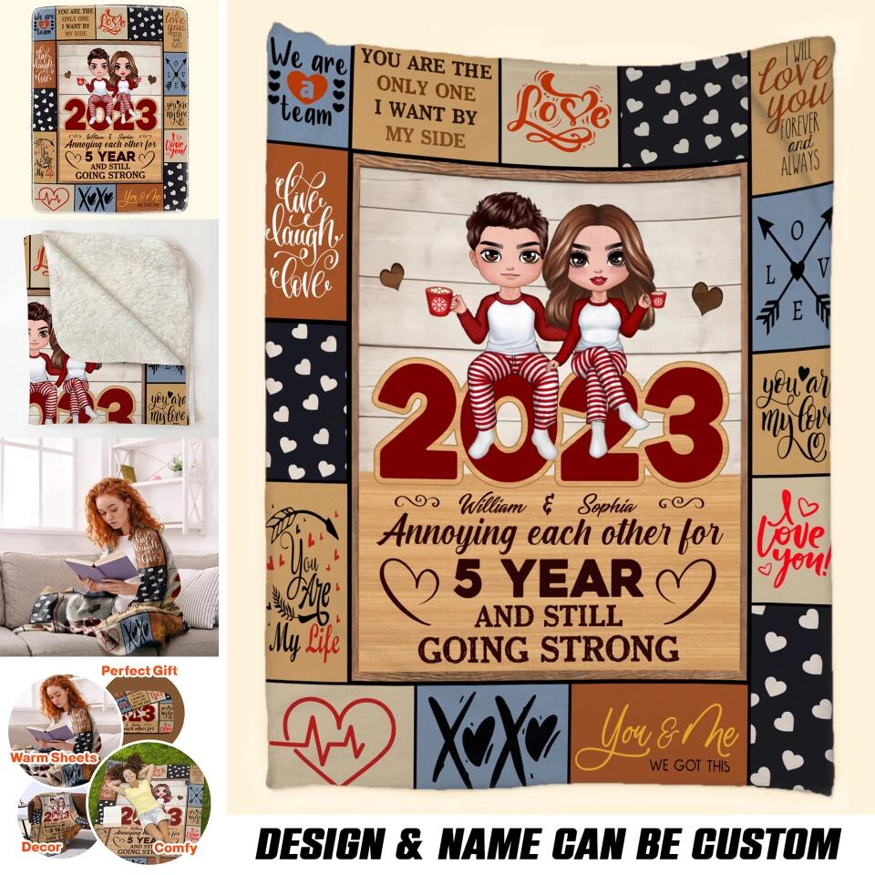 Personalized Couple You And Me We Got This Quilt Blanket Printed PNHQ0401