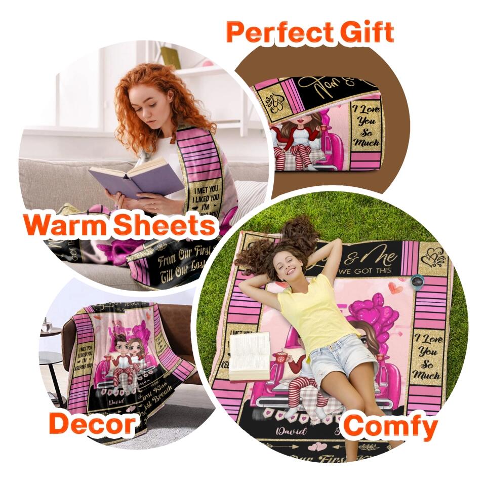 Personalized You & Me We Got This From Our First Kiss Till Our Last Breath Couple Quilt Blanket Printed PNDT0401