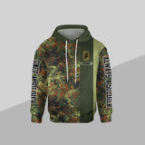 Personalized German Solider/ Veteran One A Soldier Always A Soldier Rank Camo Hoodie or Sweater 3D Printed QTDT0601