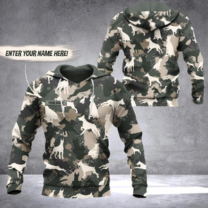 Personalized Doberman Camo Hoodie Or Zip Hoodie 3D Printed QTDT0601