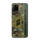 Personalized German Soldier/ Veteran Once A Soldier Always A Soldier Camo Phonecase 3D Printed QTDT1001