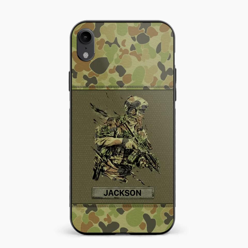 Personalized Australian Soldier/ Veteran Camo Phonecase 3D Printed 23JAN-HY10