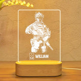 Personalized Netherlands Soldier/ Veteran Rank Name Led Lamp Printed 23JAN-HY11