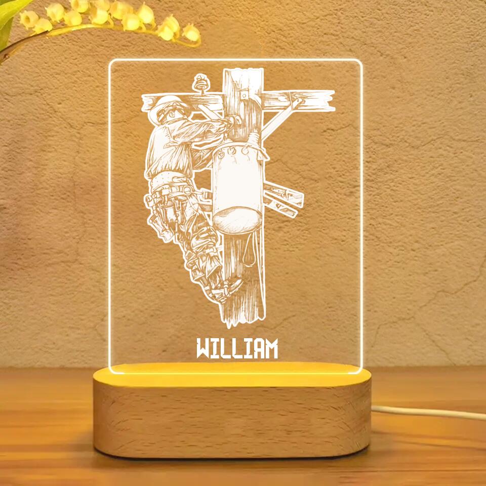 Personalized Lineman Led Lamp Printed 23JAN-HQ14