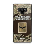 Personalized UK Soldier/ Veteran Once A Soldier Always A Soldier Phonecase 3D Printed QTHQ1701