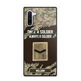 Personalized UK Soldier/ Veteran Once A Soldier Always A Soldier Phonecase 3D Printed QTHQ1701