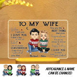 Personalized To my Wife Couple Husband Led Lamp Printed QTVD180123