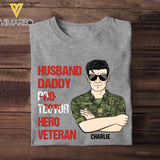 Personalized Canadian Soldier/ Veteran Husband Daddy Protector Hero Veteran Printed Tshirts 23JAN-DT29
