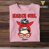 Personalized March Girl Printed Tshirt 23JAN-HQ30