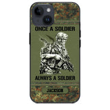 Personalized Once A Soldier Always A Soldier German Soldier/Veteran Phonecase Printed 23JAN-DT31
