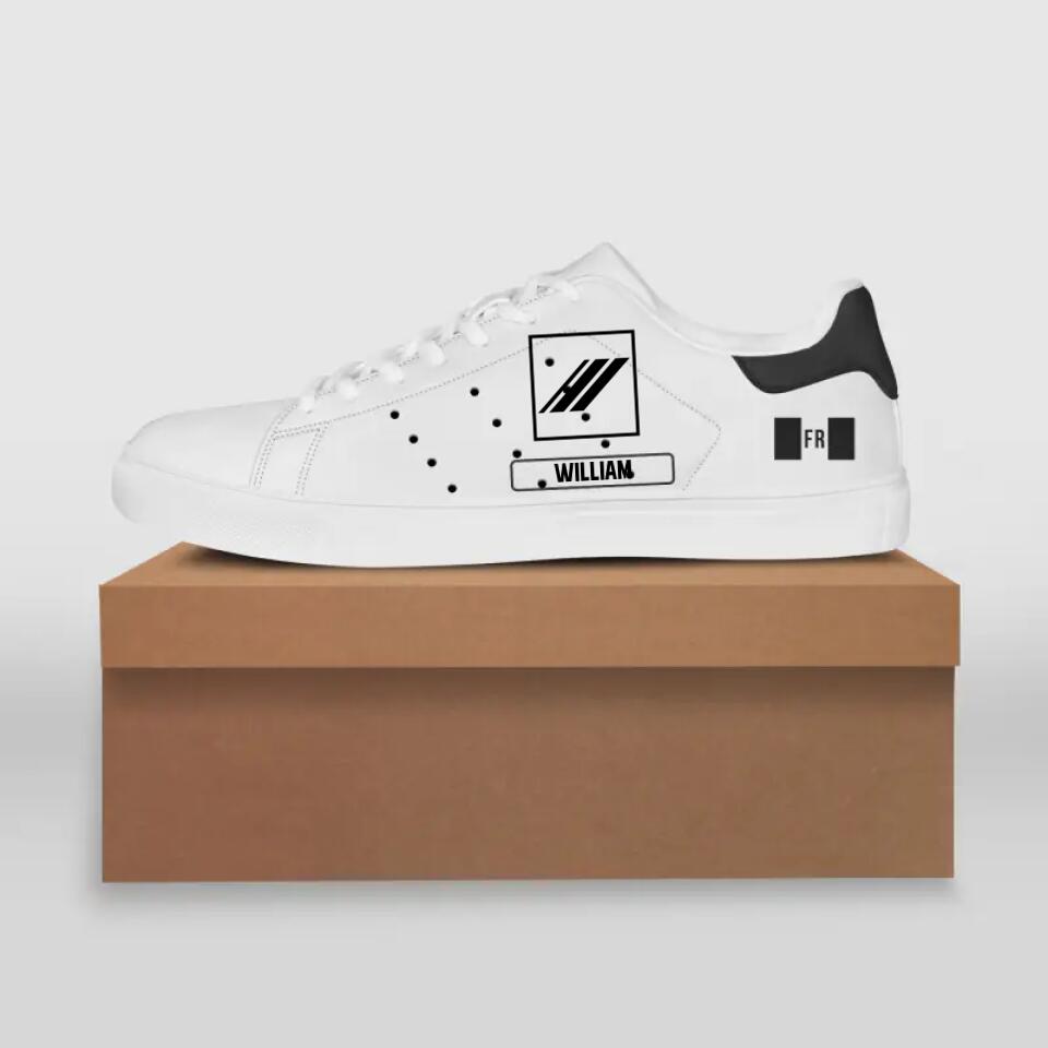 Personalized French Soldier/ Veteran Rank Low Top Shoes 23FEB-DT02