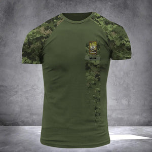 Personalized Australian Veteran/ Soldier  Rank Camo 3D Printed Tshirt QTDT0202
