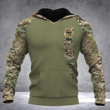 Personalized UK Solider/ Veteran One A Soldier Always A Soldier  Camo With Name and Rank Hoodie Or Tshirt 3D Printed QTDT0602