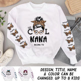 Personalized Butterfly with Kid's Name & This Nana Belong To Printed Sweatshirt PNVD0802
