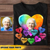 Personalized Your Memorial Grandma Image A Big Peace Of My Heart Lives In Heaven Tshirt Printed 23FEB-DT09