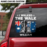 Personalized I Walked The Walk Australian Veteran/Soldier Decal Printed 23FEB-HQ09