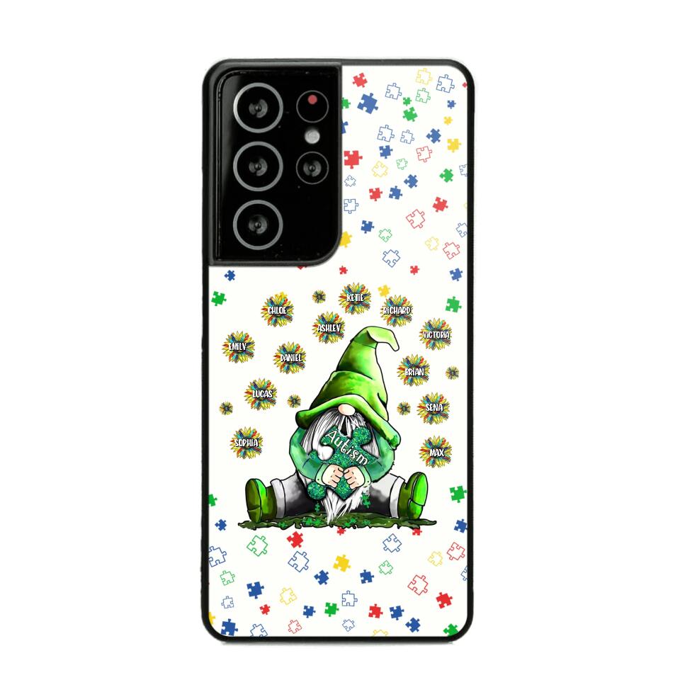 Personalized Austism Kid Name Sunflower Phonecase Printed PNHQ1402