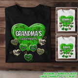 Personalized Lucky Grandma's Sweethearts & Kid's Name Tshirt Printed PNDT1502