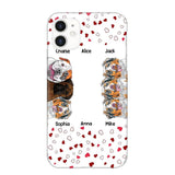 Personalized Hearts Dog Lovers Phonecase Printed 23FEB-VD20