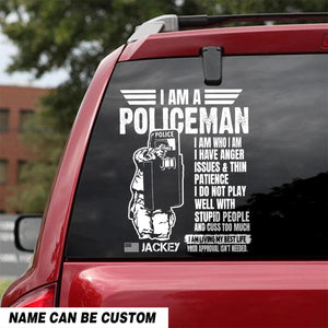 Personalized I Am A Policeman I Am Who I Am Decal Printed QTHQ2702
