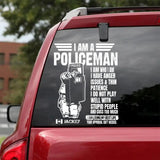 Personalized Canadian Soldier, I Am A Policeman I Am Who I Am Decal Printed QTHQ2702