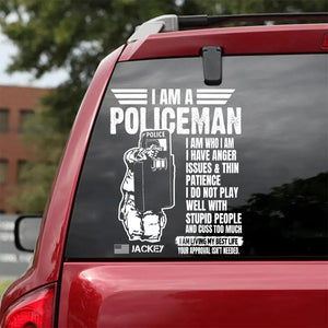 Personalized I Am A Policeman I Am Who I Am Decal Printed QTHQ2702