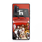Personalized Dogs Jeep Background Dog Lovers Gift Phonecase Printed 23MAR-HQ01