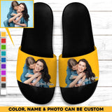 Personalized Upload Your Mother Photo Mother Or Daughter Gifts Slide Sandal Printed PNHQ0403
