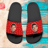 Personalized Upload Your Face Heart Slide Sandal Printed PNDT0403