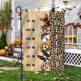 Personalized Leopard Skin Dogs & Name Garden Flag Printed PNDT0403