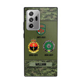 Personalized Canadian Soldier/ Veteran Logo Camo Phonecase Printed 23MAR-DT08