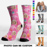 Personalized Upload Your Photo Happy Mother's Day Crew Socks Printed PNHQ1003