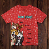 Personalized Dog Mom Dogs with Name 3D T-shirt Printed PNDT1003