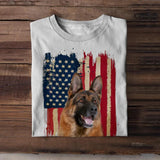 Personalized Upload Photo Dog Lover Flag Tshirt Printed 22MAR-DT10