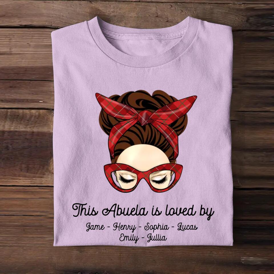 Personalized This Nana Is Loved By Kid's Name Tshirt Printed QTDT1403