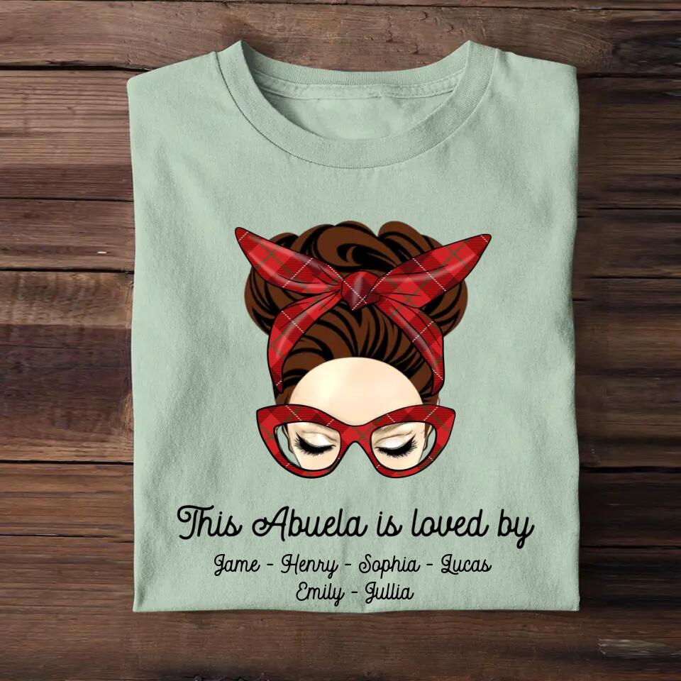 Personalized This Nana Is Loved By Kid's Name Tshirt Printed QTDT1403
