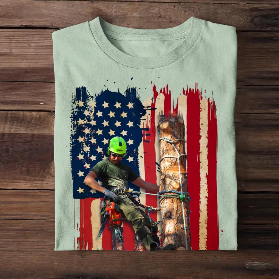 Personalized Upload Your Arborist Photo Tshirt Printed 23MAR-DT14