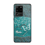 Personalized Butterflies Grandma Heart & Kid's Name Phonecase Printed QTDT1703