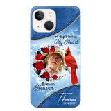 Personalized Upload Photo Memorial A Big Piece Of My Heart Lives in Heaven Phonecase Printed QTDT2103