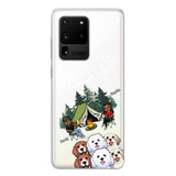 Personalized You & Me And The Dogs Couple Camping Dog Lovers Gift Silicon Phonecase PNHQ2403