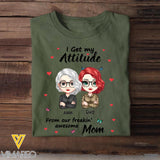 Personalized I Get My Attitude From Our Freakin's Awesome Mom Tshirt Printed 23MAR-BQT29