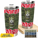 Personalized Canadian Soldier/ Veteran Flag Rank Camo Tumbler Printed 23MAR-BQT30