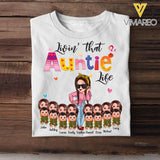 Personalized Living That Auntie Life Girl With Kid Tshirt Printed 23APR-HQ10