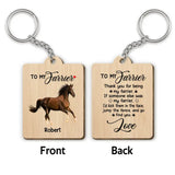 Personalized Upload Your Dog Photo To My Farrier Wooden Keychain Printed 23APR-HQ13
