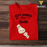 Personalized Family & Kids Name Just Joined Team TShirt Or Baby Onesize QTPN1304