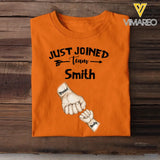 Personalized Family & Kids Name Just Joined Team TShirt Or Baby Onesize QTPN1304
