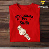 Personalized Family & Kids Name Just Joined Team TShirt Or Baby Onesize QTPN1304