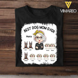 Personalized Best Dog Mom Ever Dog Lovers Gift Tshirt Printed PNPN2004